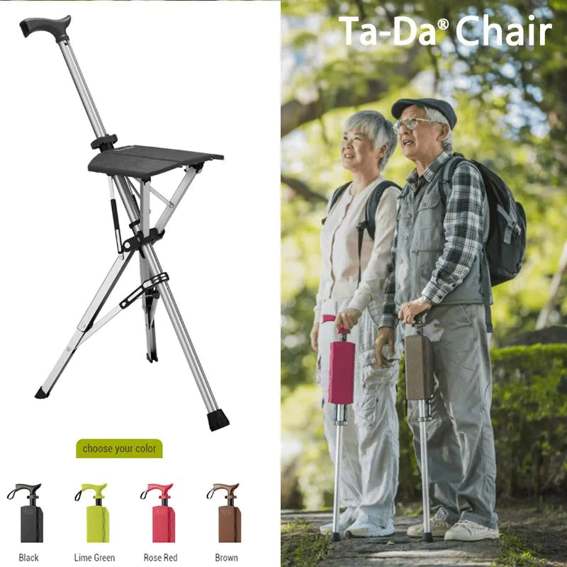 image-Step2Gold TaDa Delta Foldable Cane Chair - Lightweight Stool