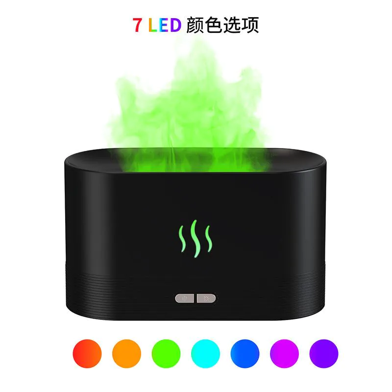 image-USB Flame Aroma Diffuser - Xiangyun White Small Humidifier 