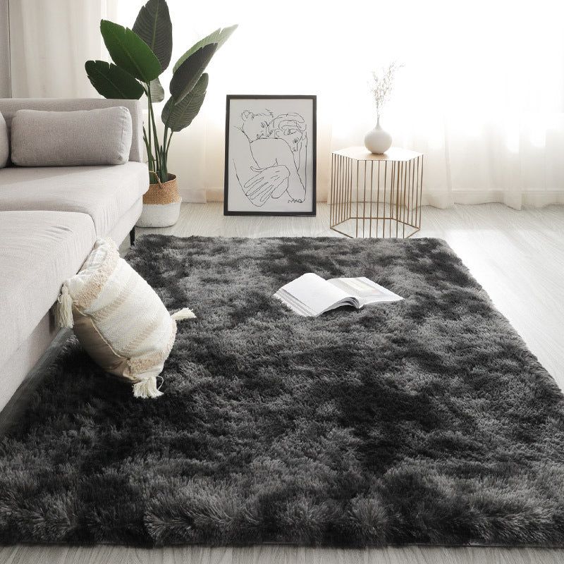 image-Nordic Plush Carpet - Beige Polyester Floor Mat