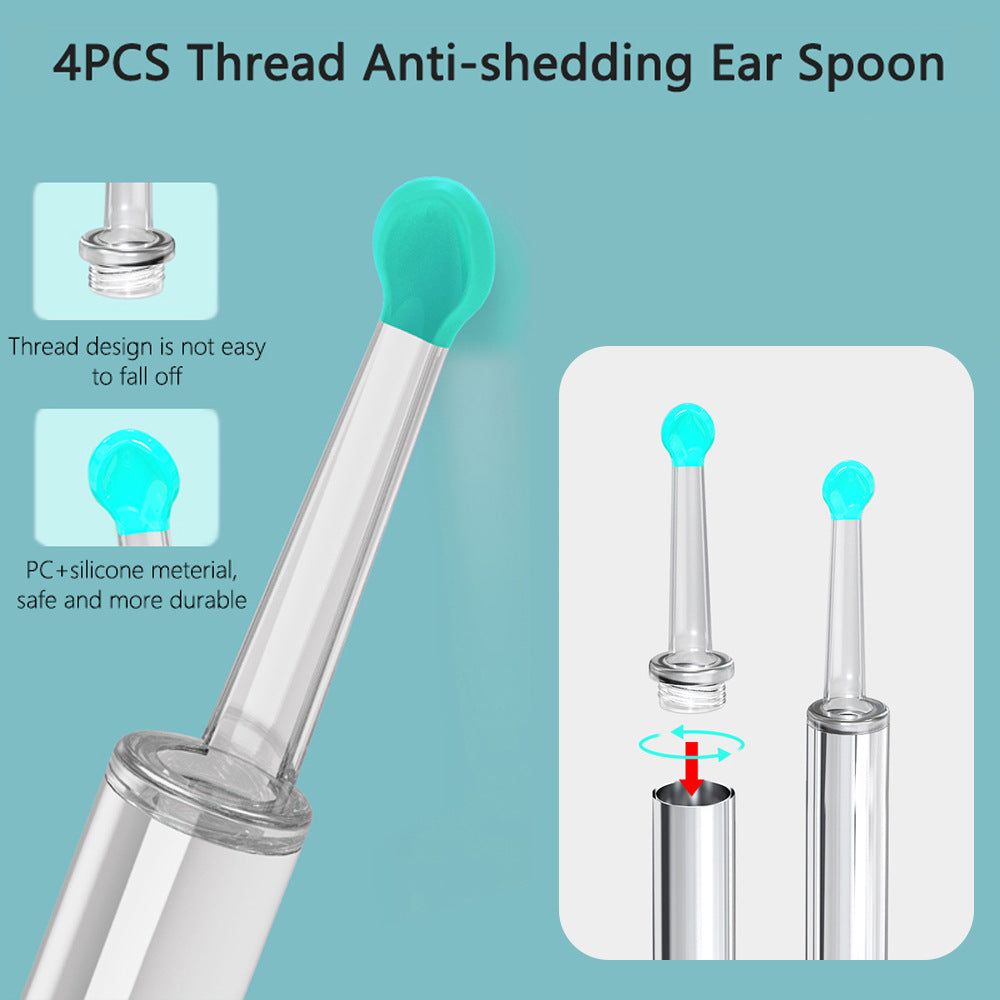 image-Visual Ear Pick Endoscope 3.6mm WiFi Black