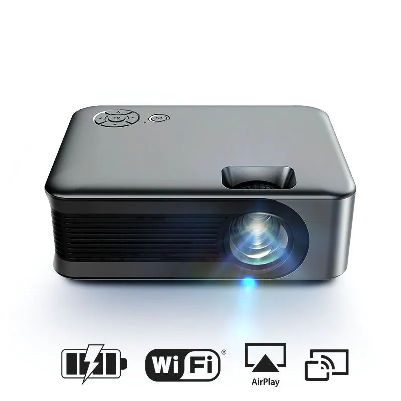 image-TRANSJEE 1080P Portable Mini Projector - 60" 10000 lumens Wireless