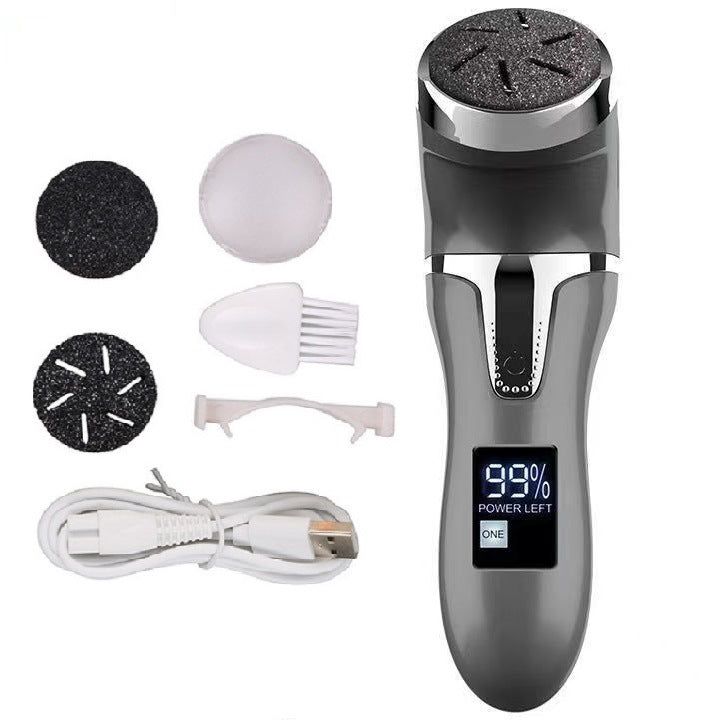 image-Electric Foot Grinder - Black with 10 Accessories USB
