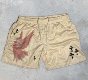 image-Men's Summer Shorts - Quick-Dry Polyester Casual