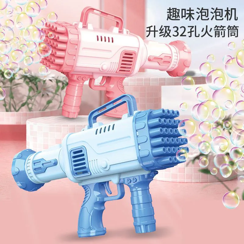 image-32-Hole Gatling Bubble Machine - Kids Handheld Toy