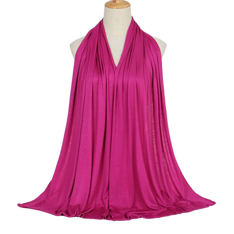 image-Modal Cotton Scarf - Long Soft Casual Solid Color