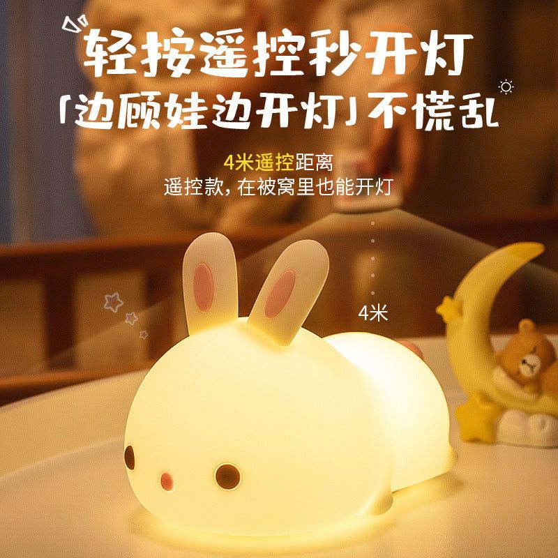 image-Daidainiupaipai Snorlax LED Silicone Night Light - USB Touch Control