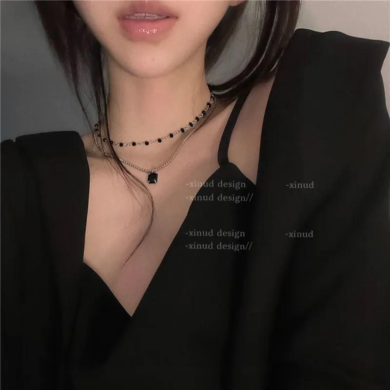 image-Rido Layered Black Diamond Necklace
