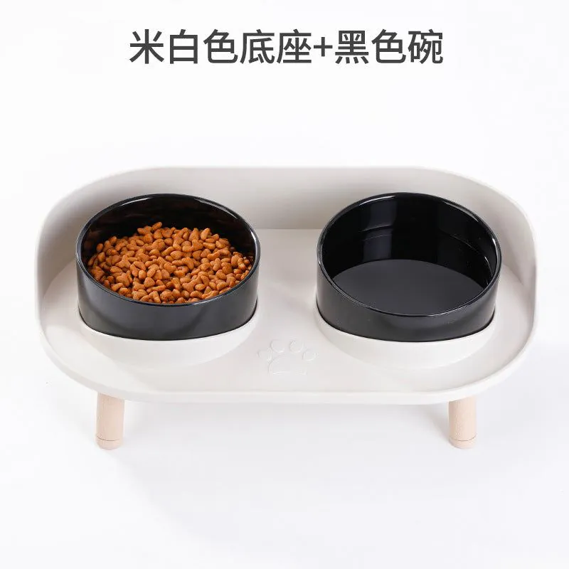 image-Ole Cat Bowl - Pink Base Black White Plastic