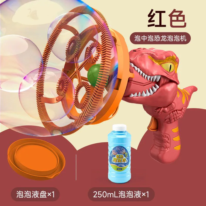 image-Dinosaur Bubble Machine - Electric Green Kids Toy