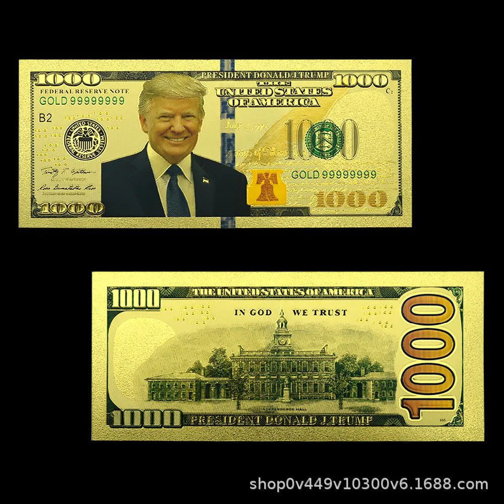image-Trump Gold Foil Commemorative Card Set 