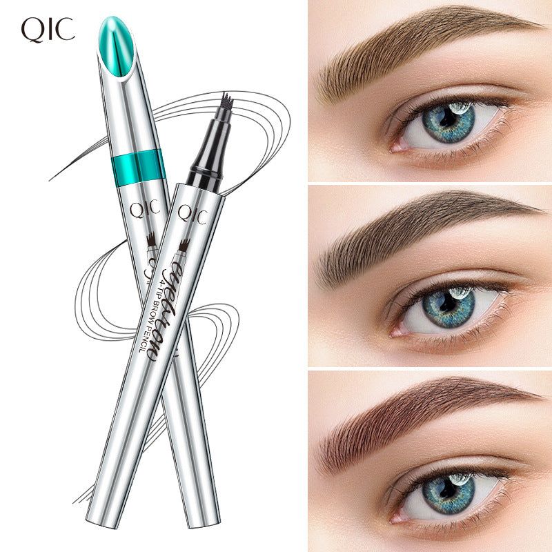 image-QIC Four-Fork Eyebrow Pencil Waterproof Gray