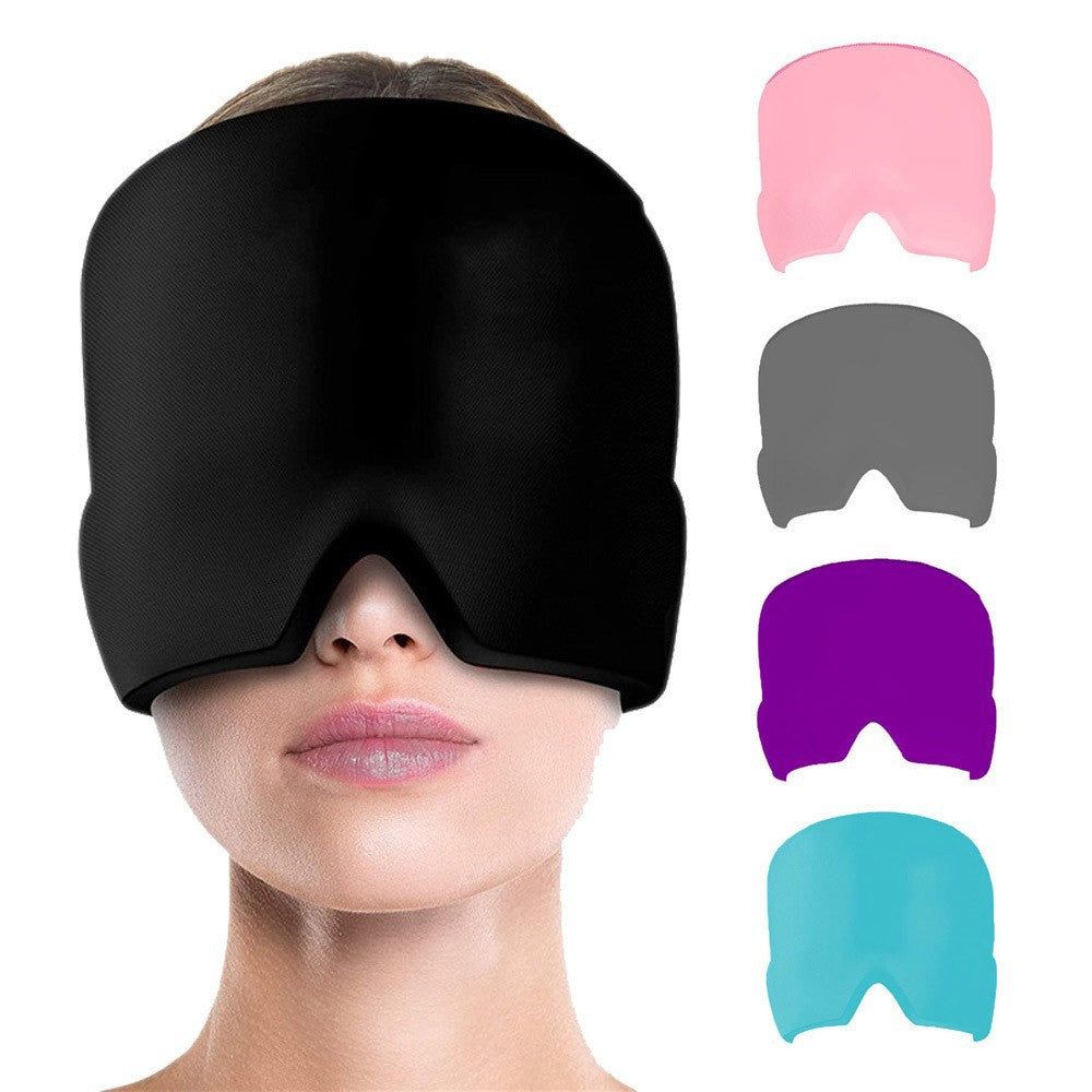 image-Ice Gel Compress Mask - Hydrogel Hot Cold Therapy 