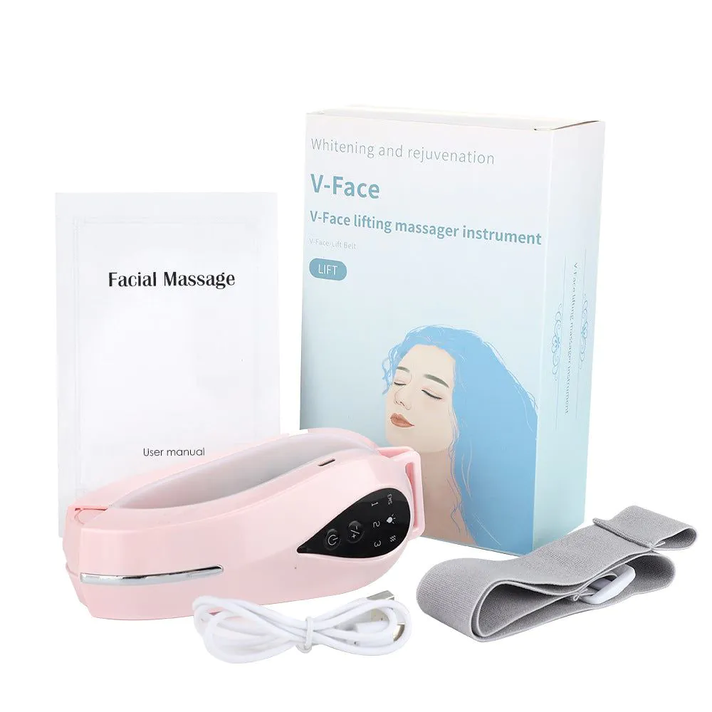 image-EMS Microcurrent Face Lifting Massager - Pink