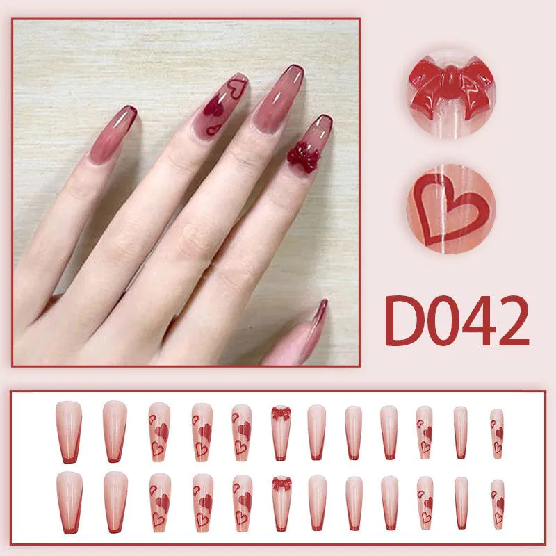 image-Fake Nails - Star Pattern Wearable Glue-On Nails