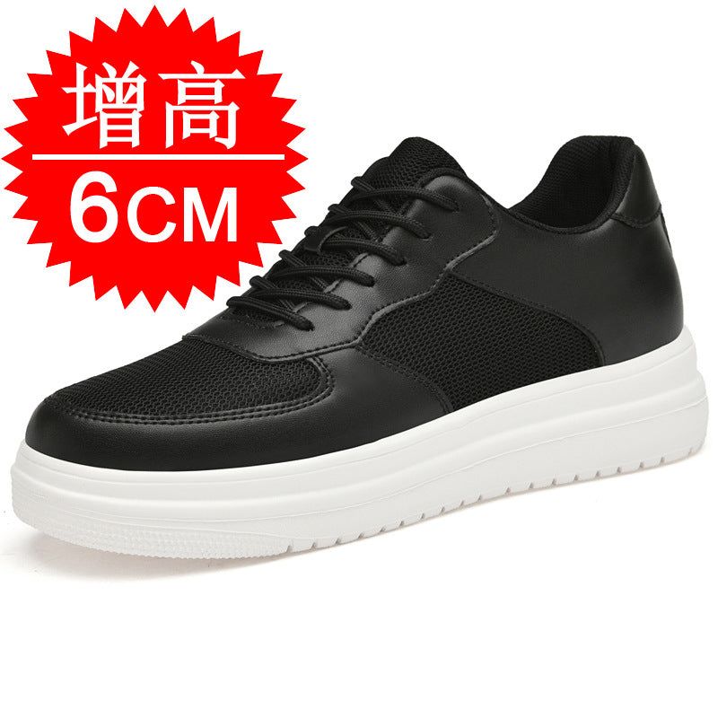 image-Men's White Height Increasing Sneakers 10cm