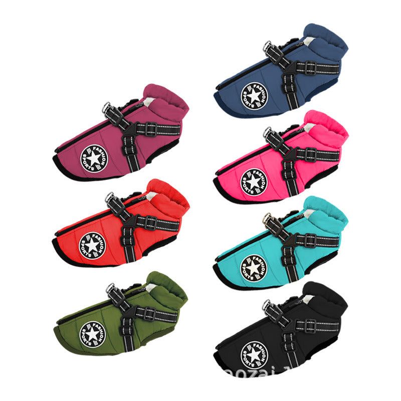image-Dog Harness Vest with Leash - Black Polyester S