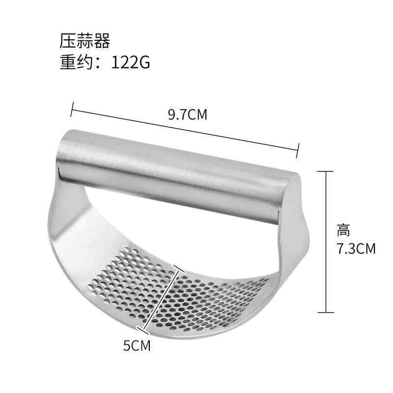 image-Garlic Press - 304 Stainless Steel Manual Garlic Puller
