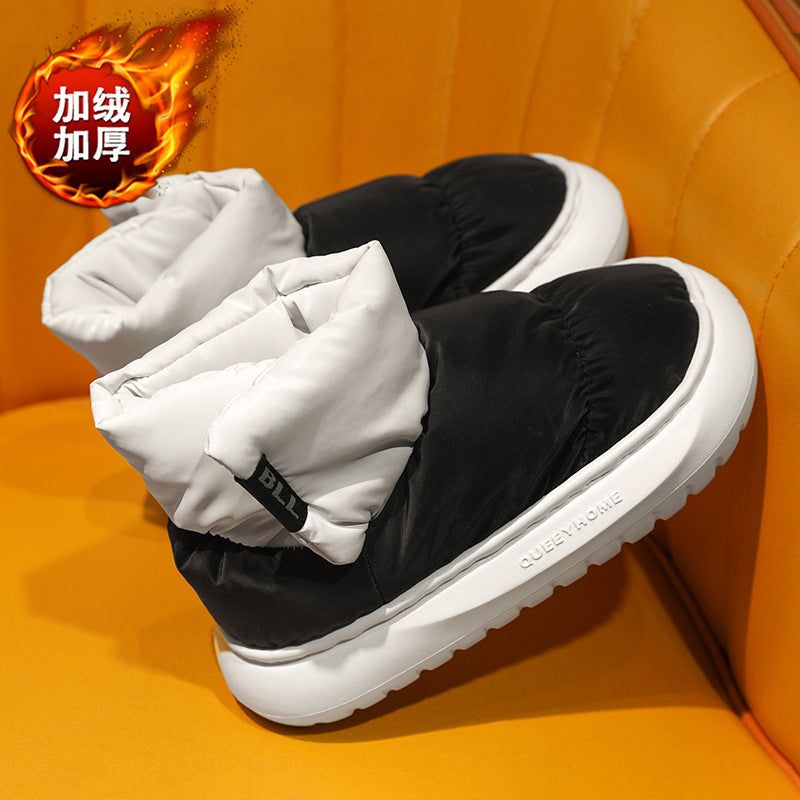 image-Waterproof Winter Snow Boots Men Mid-Cut Black