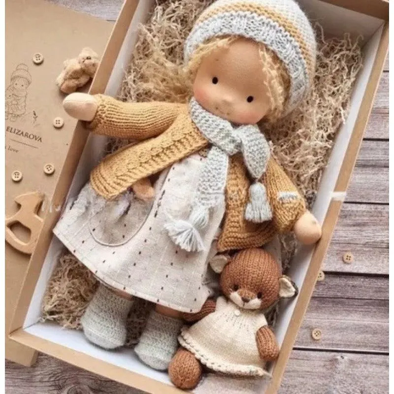 image-Waldorf Doll Cotton Handmade - Christmas Gift 