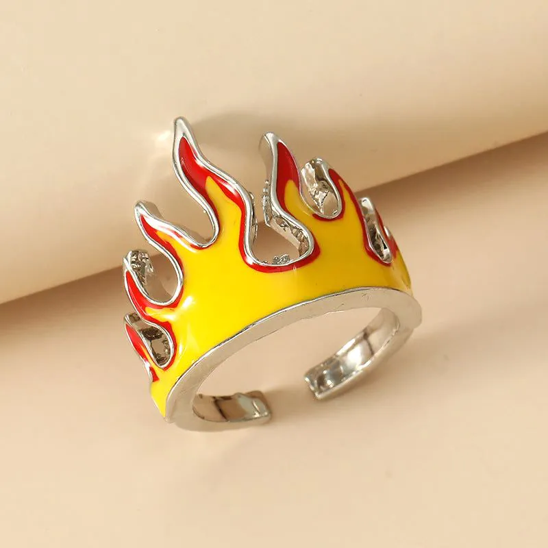 image-Ke Anni Flame Ring - Green Adjustable Alloy