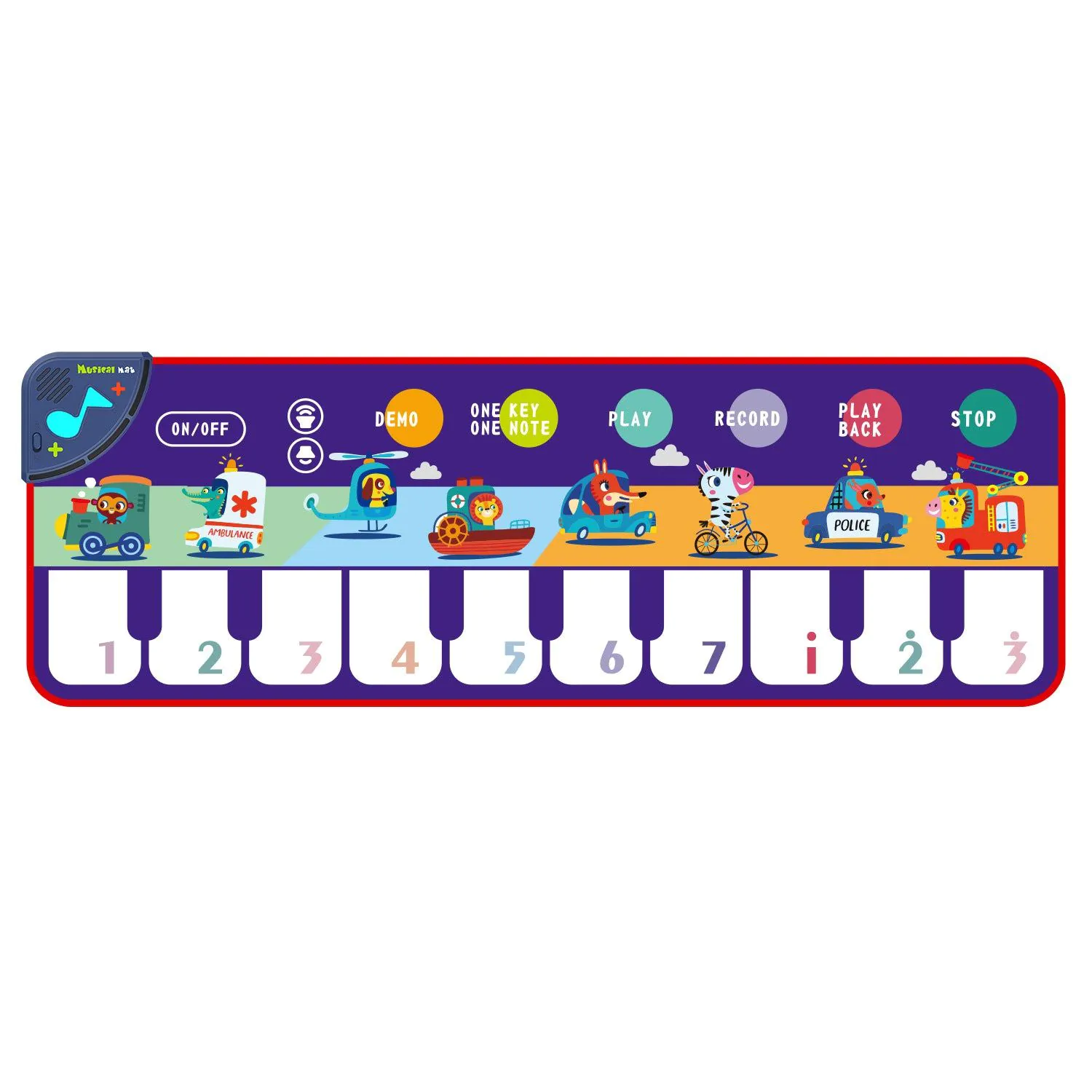 image-Cool Play Piano Music Blanket - 100cm Crawling Mat