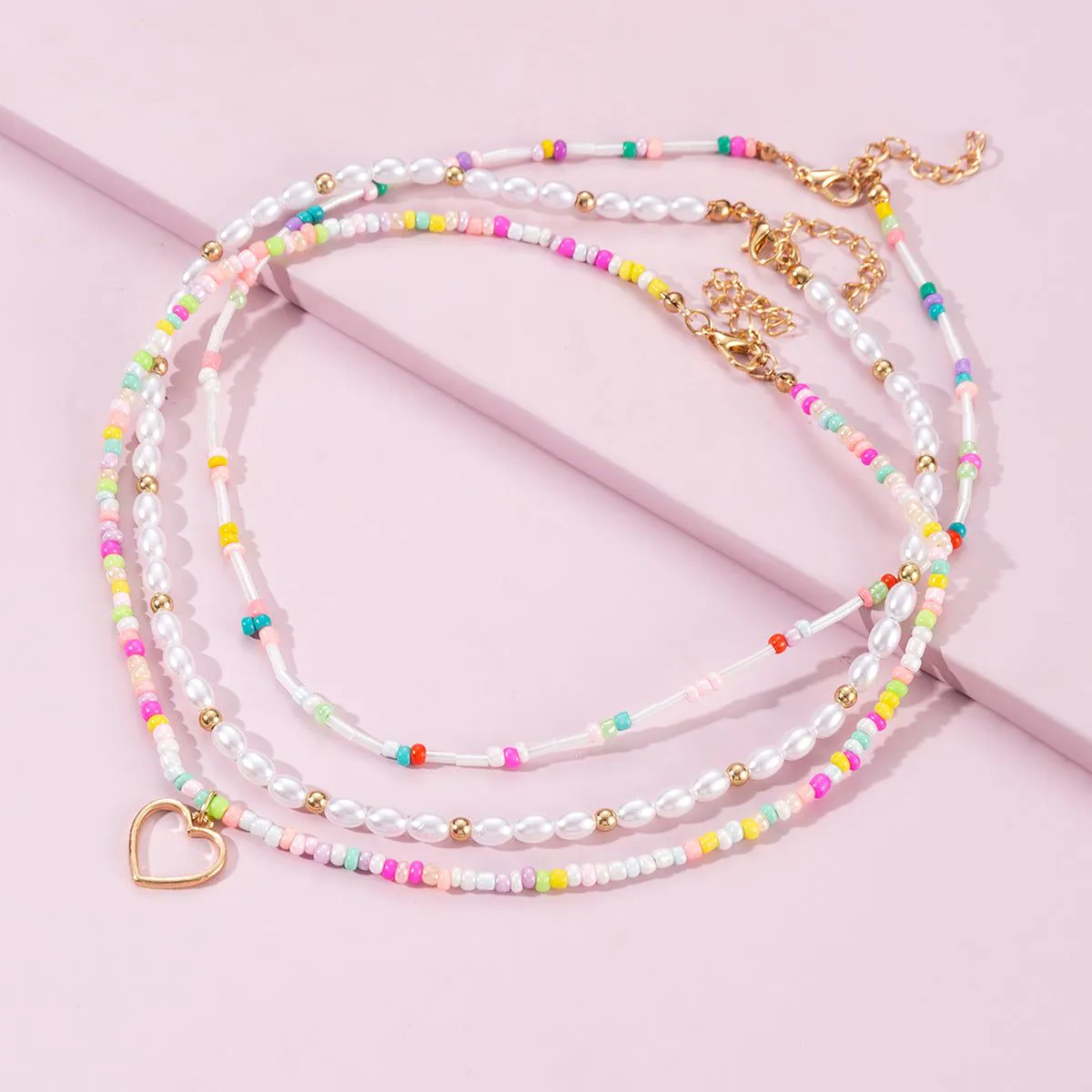 image-NAJU Stackable Necklace - Pearl Chain Korean Style
