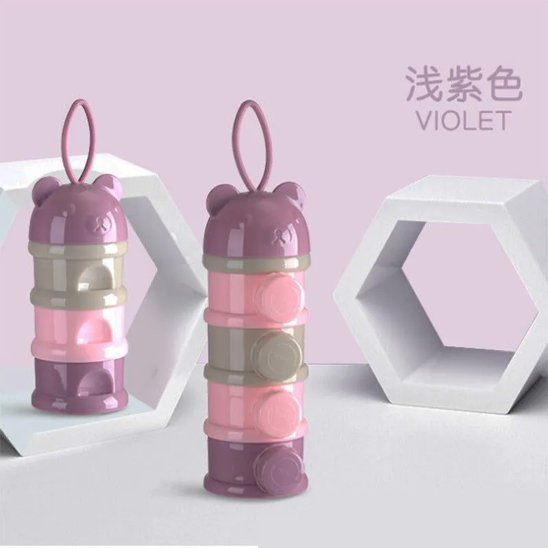 image-Baby Milk Powder Storage Box - 4 Layer Rotating