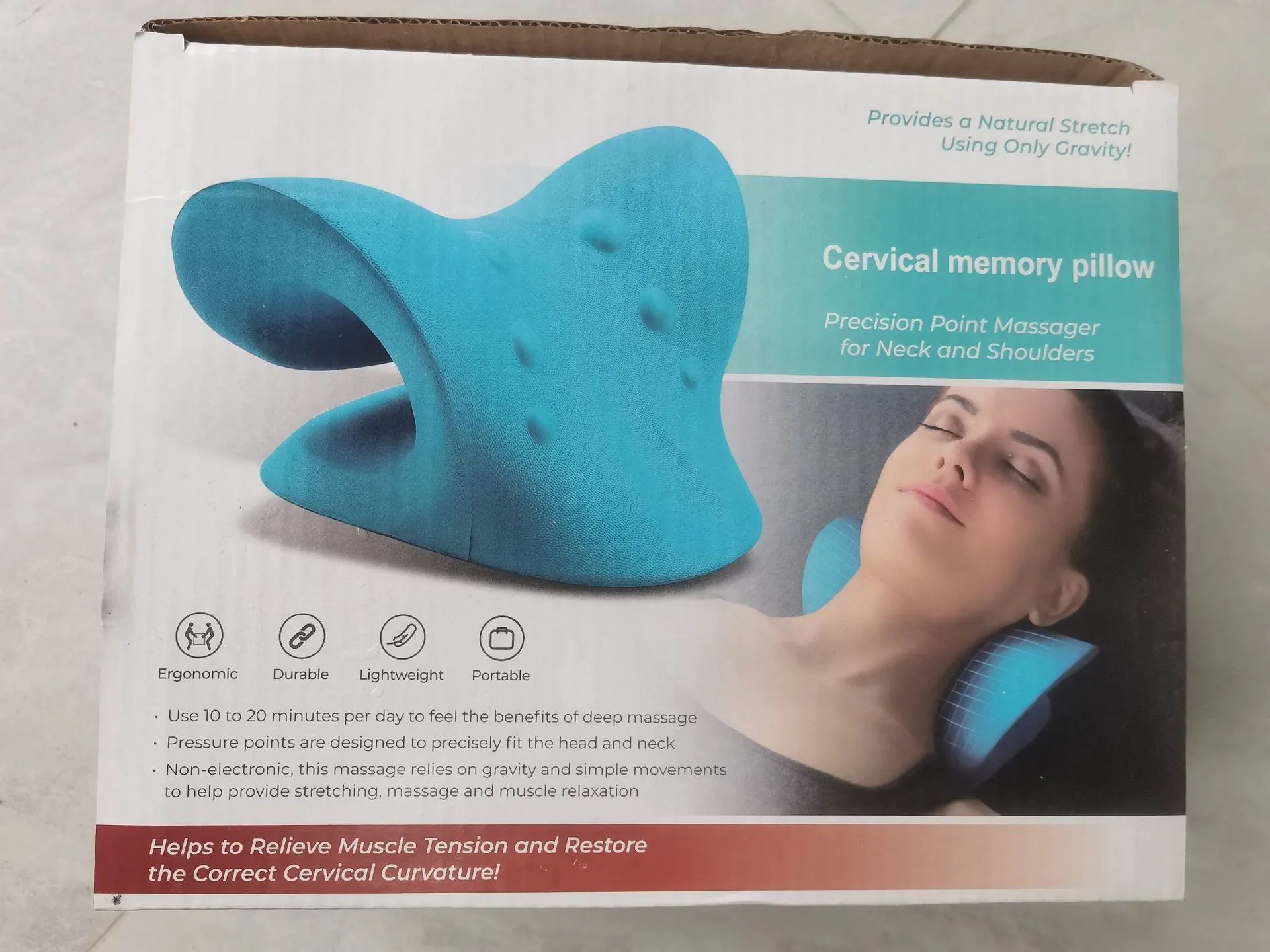 image-Cervical Spine Massage Pillow - Neck Traction Corrector