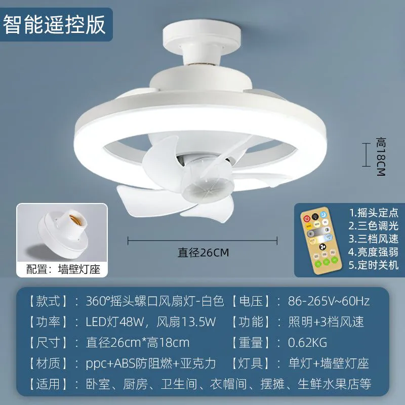 image-LED Ceiling Fan Light - 30W E27 260mm Modern