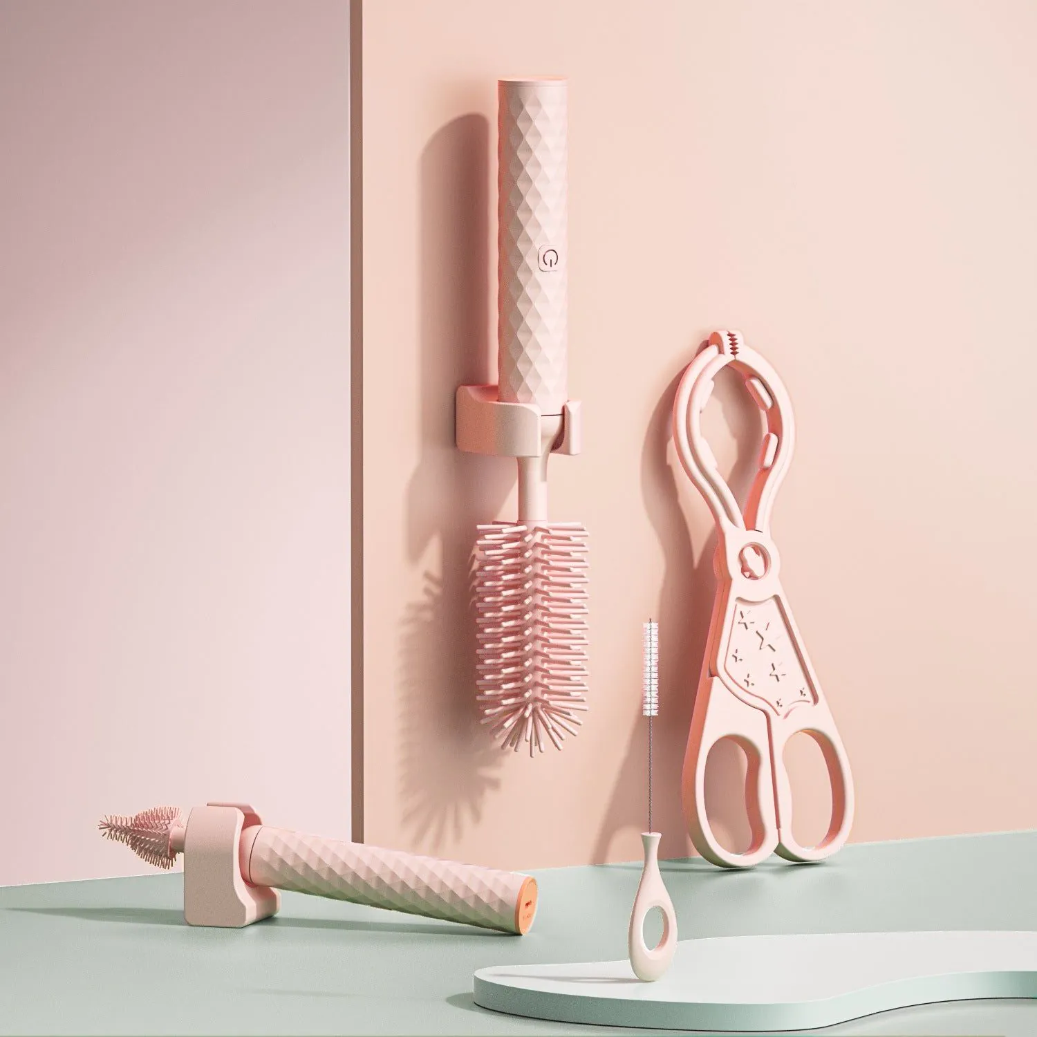 image-Silicone Bottle Brush Set - Long Handle