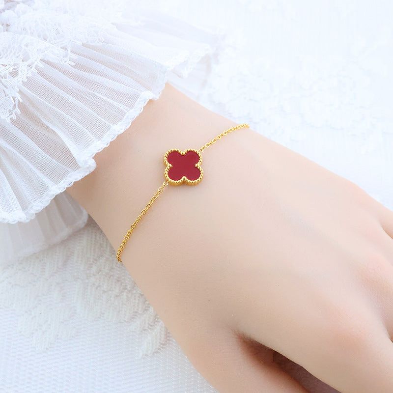 image-Four-Leaf Clover 18k Gold Plated Jewelry Set