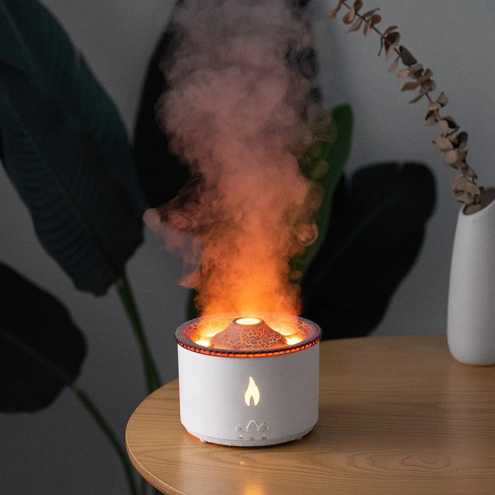 image-Flame Humidifier Aroma Diffuser 350ml Ultrasonic Oil