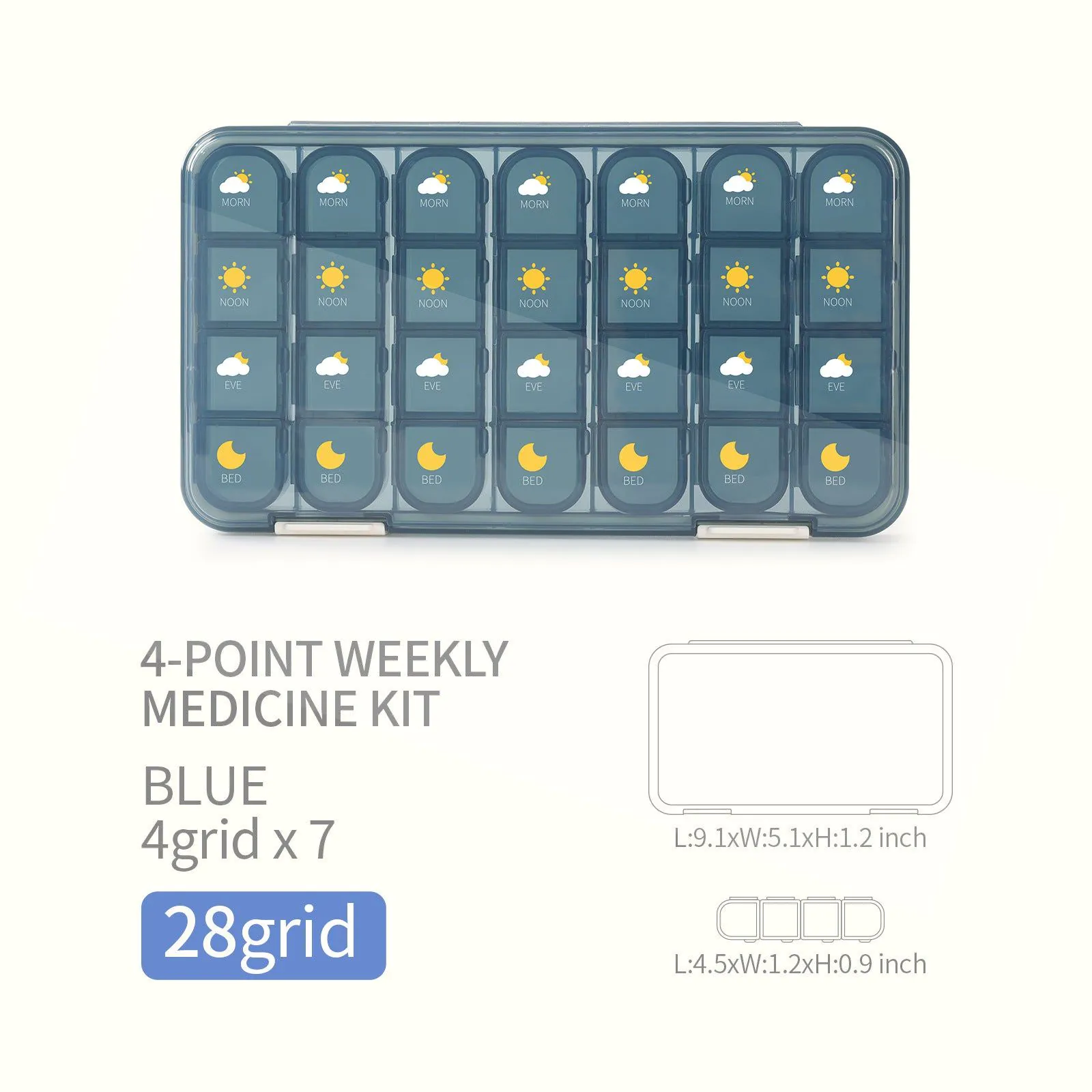 image-Manga Pill Box 7-Day Organizer Brown 