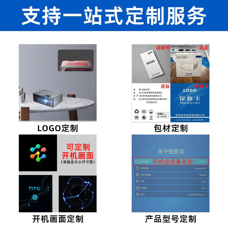 image-TRANSJEE 1080P Portable Mini Projector - 60" 10000 lumens Wireless