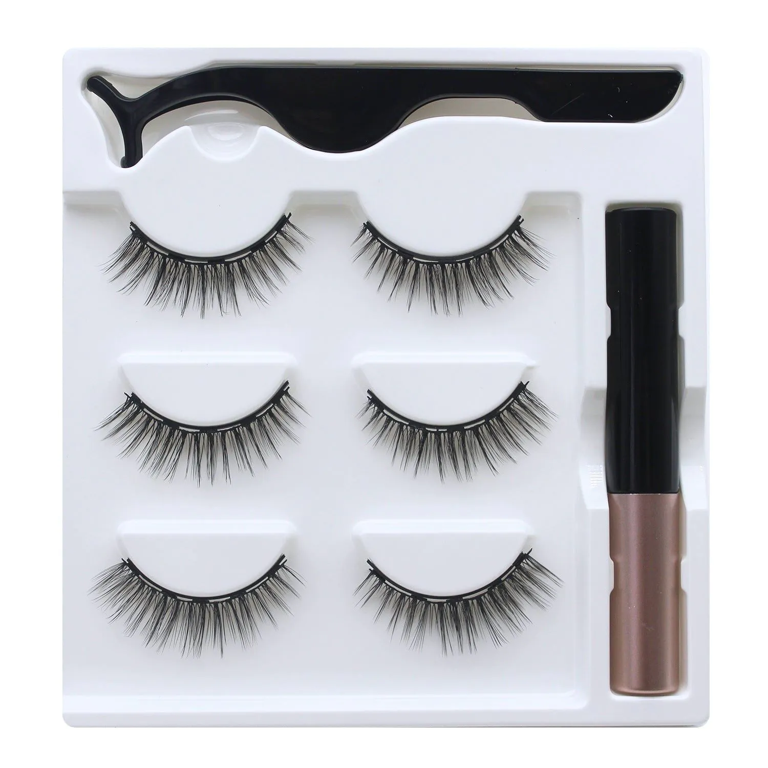 image-Magnetic False Eyelashes 5 Pairs 8-15mm Thick