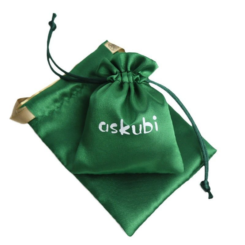image-Silk Satin Drawstring Jewelry Bag - Small