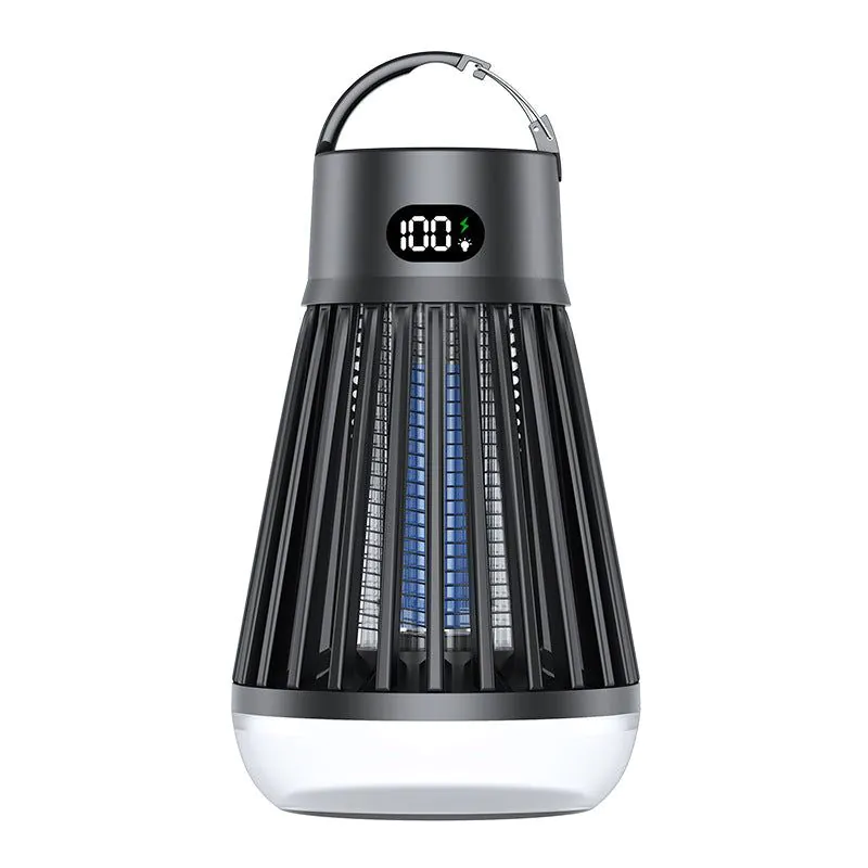 image-USB Rechargeable Mosquito Killer Lamp - Black Camping Light 
