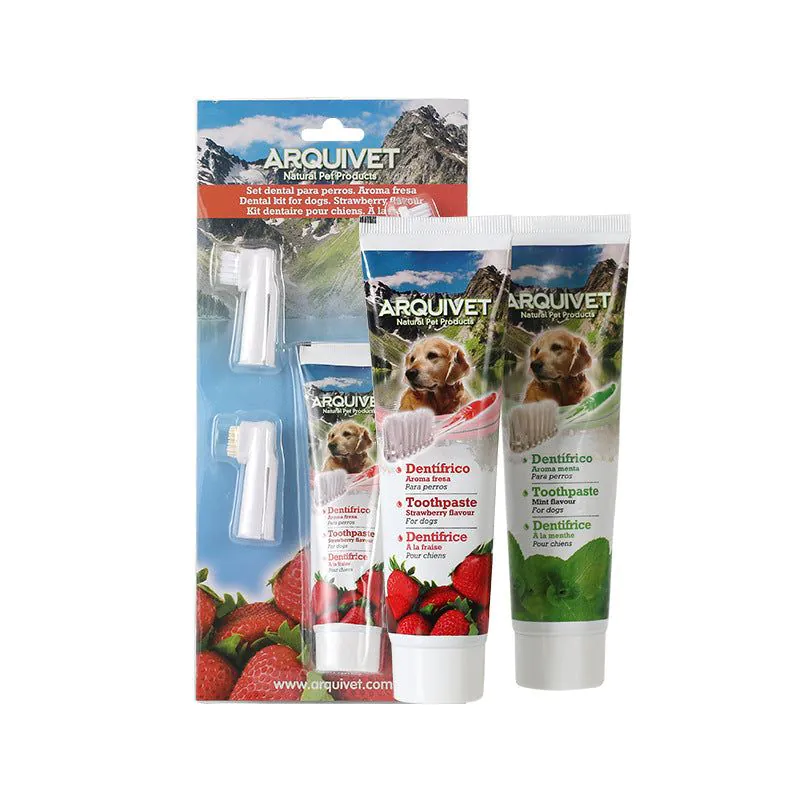 image-ARQUIVET Pet Toothpaste & Toothbrush Set Strawberry