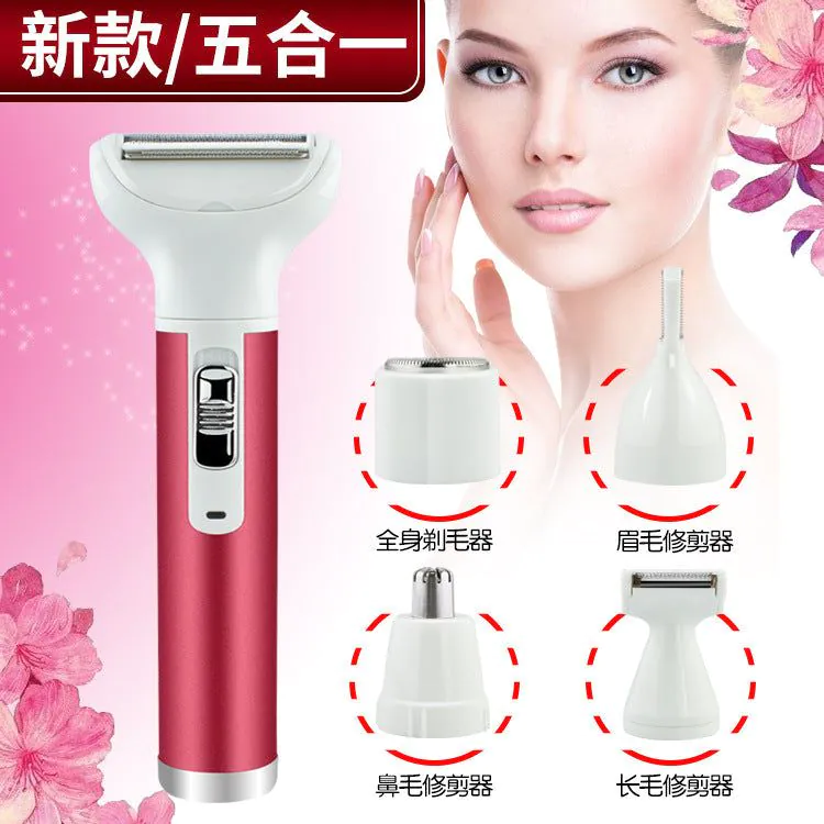 image-Electric Multi-Function Shaver for Women - USB Green