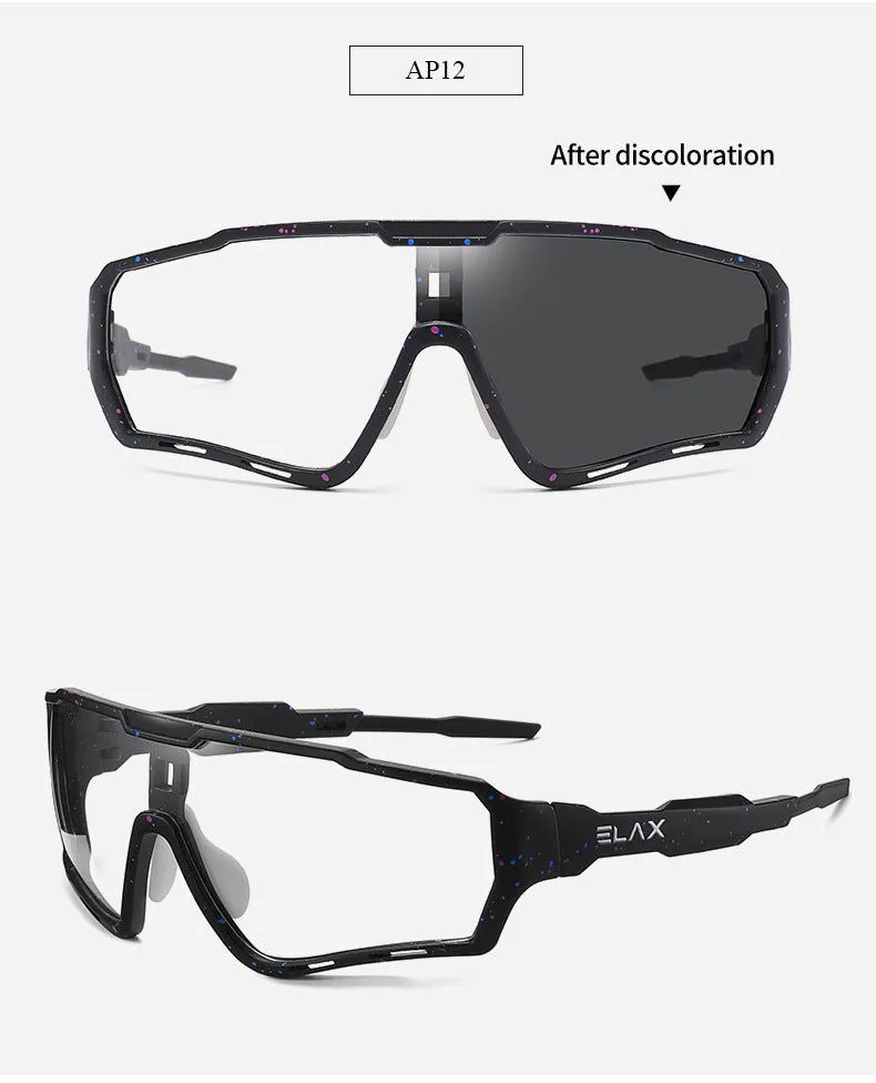 image-ELAX Cycling Glasses Color-Changing Windproof AP