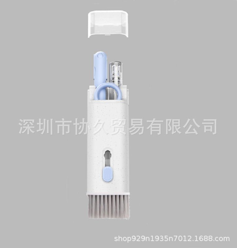 image-7-in-1 Keyboard and Bluetooth Headset Cleaning Kit - Light Blue