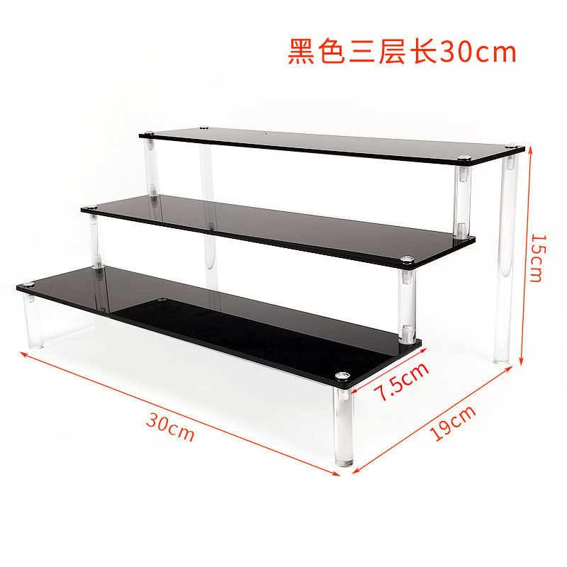 image-Acrylic Ladder Display Rack - Multi-Layer Transparent