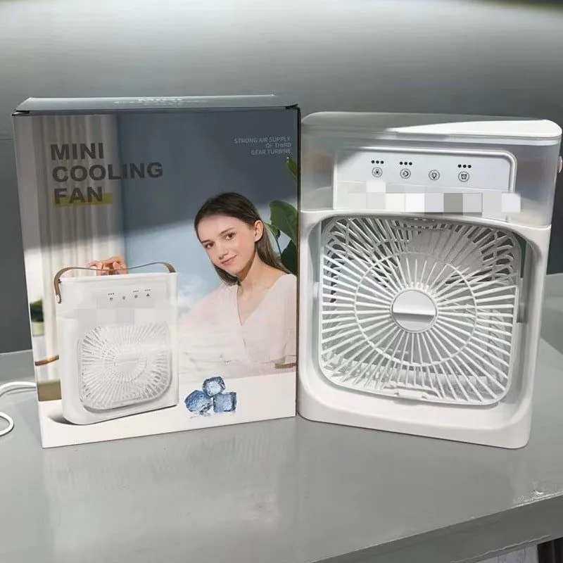 image-Cooling Spray Fan Desktop - 3 Speed Battery Powered 