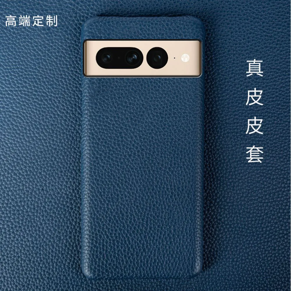 image-Yinghui Pixel 4 XL Genuine Leather Case - Brown Half Pack Case