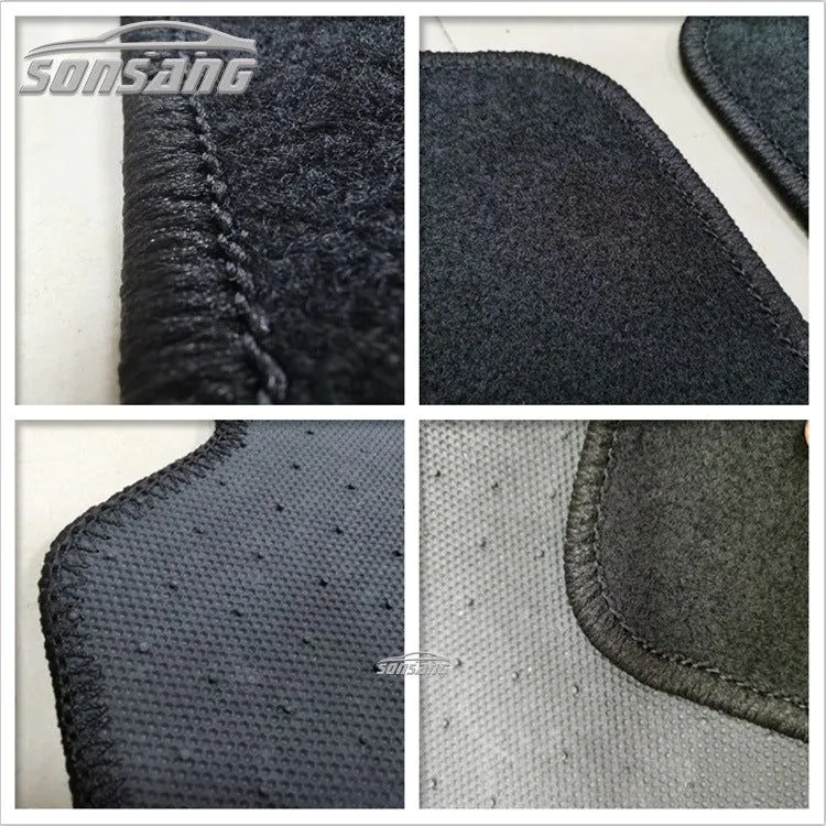 image-Car Floor Mats Set 4-Piece Universal Suede Black