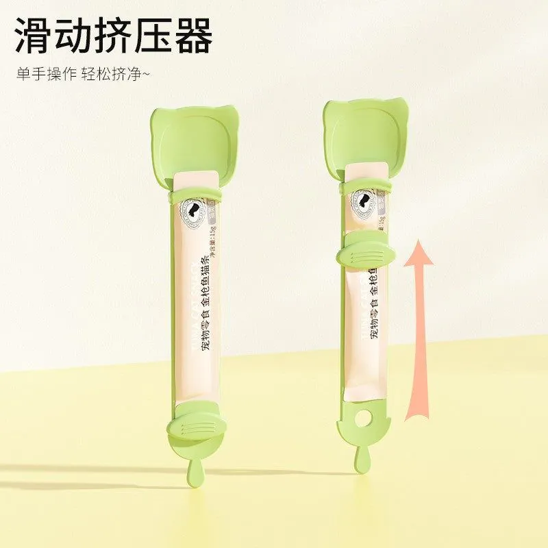 image-Cat Feeder Spoon - Plastic Squeeze Feeding Spoon