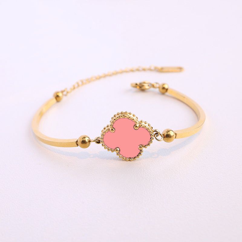image-Four-Leaf Clover 18k Gold Plated Jewelry Set