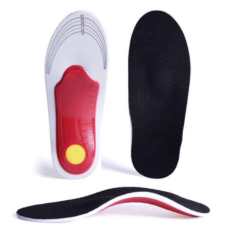 image-Arch Support Insoles - EVA Flat Foot Correction Black Red