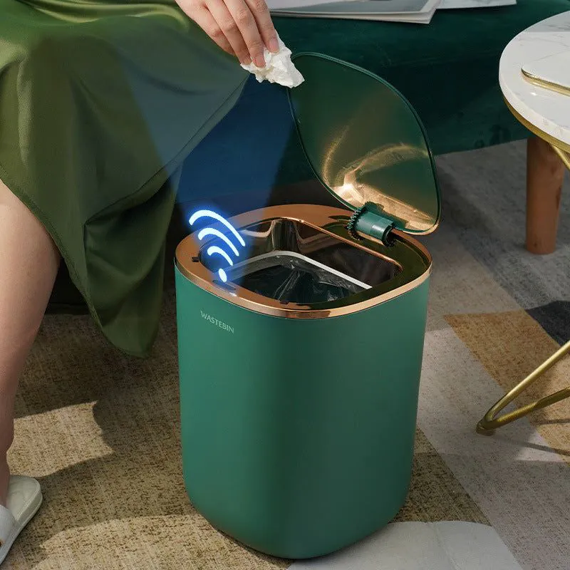image-Smart Trash Can Inductive 12L Automatic - Black