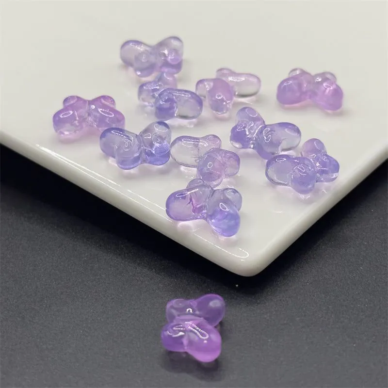 image-Glaze Butterfly Beads 10x14mm Vertical Hole 